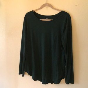 Old Navy dark green, long sleeve tee w/ curved hem
